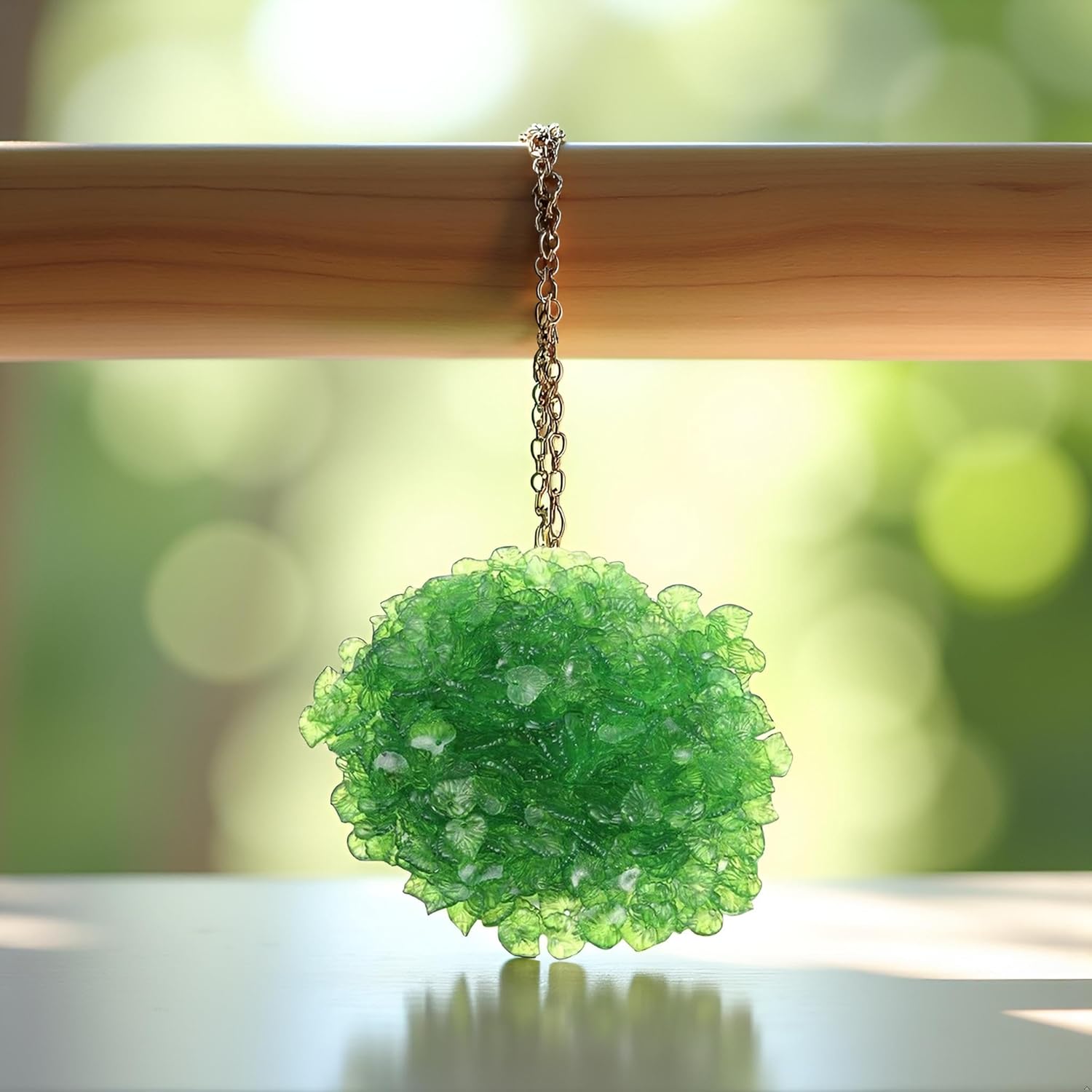 200 Pcs Green Transparent Green Acrylic Leaf Pendants Leaf Bead Charms with Hole for Earring Bracelet Necklace Jewelry Making DIY Craft (15mm) - Image 4