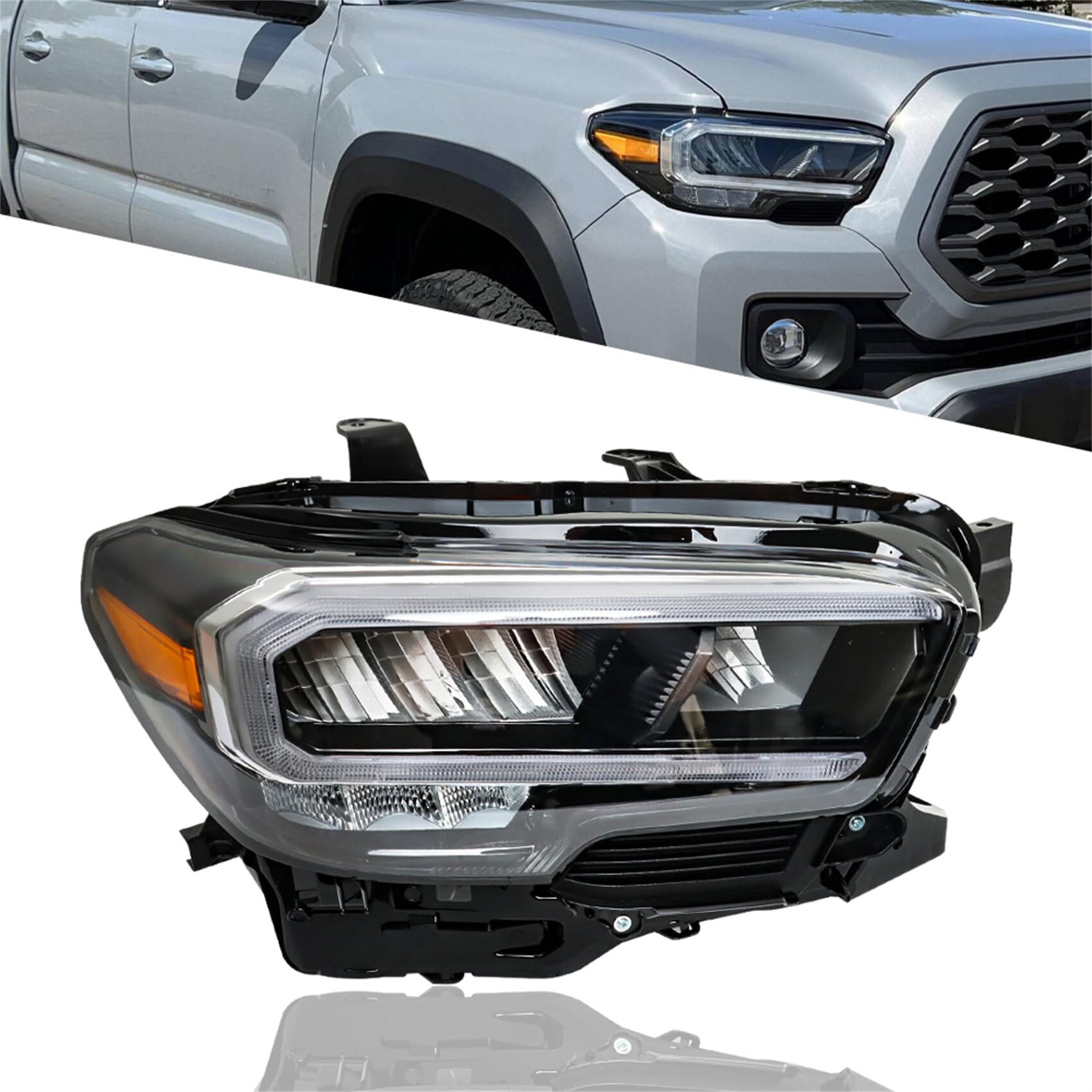labwork headlight assembly replacement for toyota tacoma limited 2020-2023 headlights w/drl projector set passenger side rh