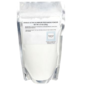 Double Acting Baking Powder Aluminum Free, 8 Ounce Bag, Aluminum Free Baking Powder, Hampton Distribution