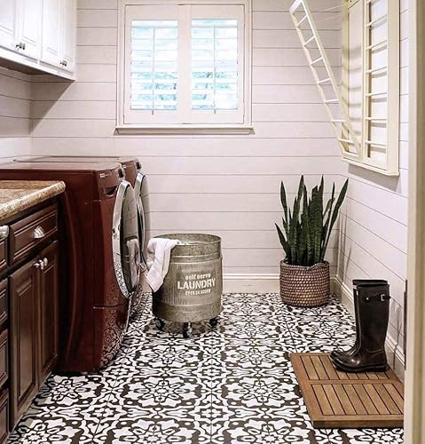 Miniatura 7 de Amalfi - Plantilla de azulejos de cemento, azulejos portugueses de bricolaje, plantillas reutilizables para cambio de imagen del hogar (grande, 12 x