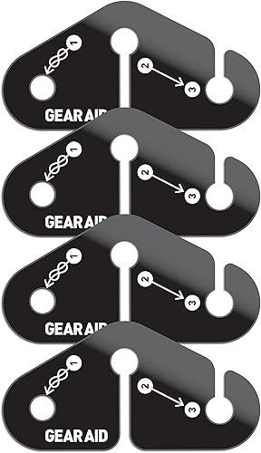 GEAR AID Tensores de línea para equipo colgante, lonas, tendedero de viaje y colgados de oso en el campamento, incluye 4 tensores para usar con