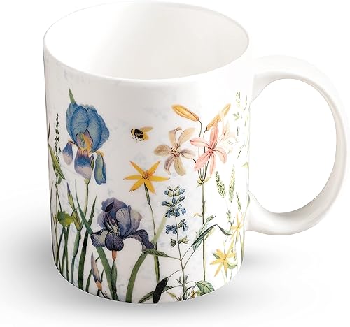 Maison d' Hermine - Taza de café de porcelana fina Morzine con asa para bebidas calientes, café, capuchino, café con leche, cacao, té, para el Maison d' Hermine - Taza de café de porcelana fina Morzine con asa para bebidas calientes, café, capuchino, café con leche, cacao, té, para el