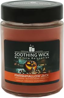 Luxury Scented Candle - Marshmallow Jack | Halloween Scented Candle | 9oz Hand Poured Candle | Great Gift for Any Occasion