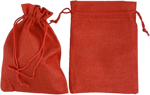 Miniatura 4 de Palmhomee Paquete de 20 bolsas de regalo de arpillera con cordón, bolsas de joyería de lino, bolsas de yute de arpillera para joyas de cumpleaños y