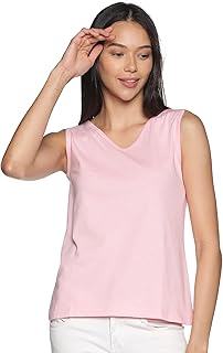 ECOLINE Clothing Eco-Friendly Women's Cotton Dual V Neck/Round Neck Tank Top Price In India