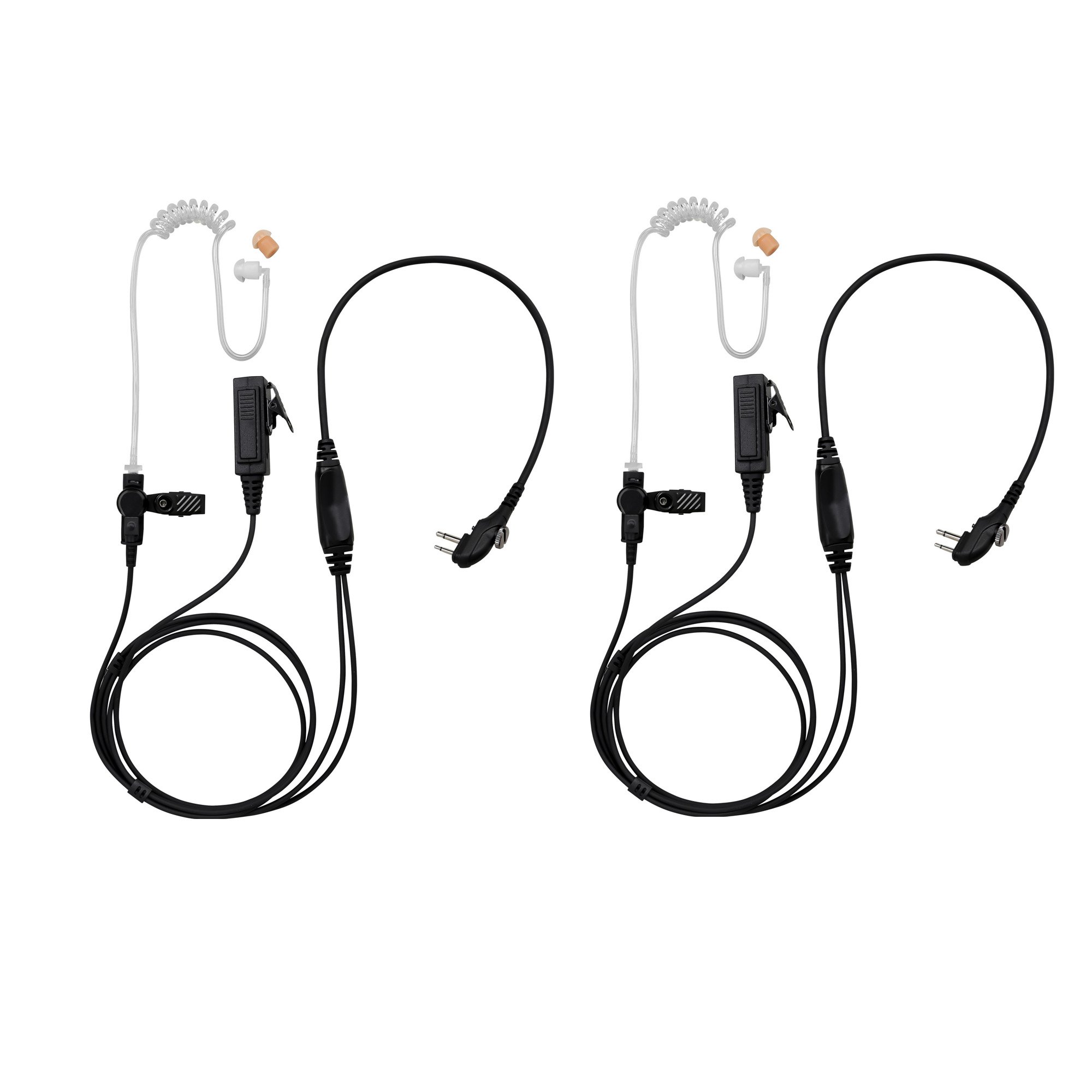 Bommeow 2 Pack BCT22-H4 2-Wire Clear Coil Surveillance Kit for Hytera HYT TC-700 TC-610 TC-620 TC-510 TC-585