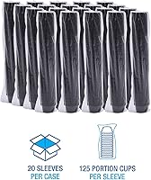 Vista 2 de Boardwalk PRTN2BL Souffl/Portion Cups, 2 oz, Polipropileno, Negro, 2500/Caja