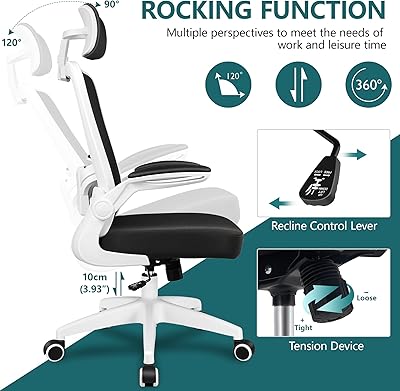 Amazon.co.jp: HULALA オフィスチェアメッシュ 椅子 デスクチェア 肘