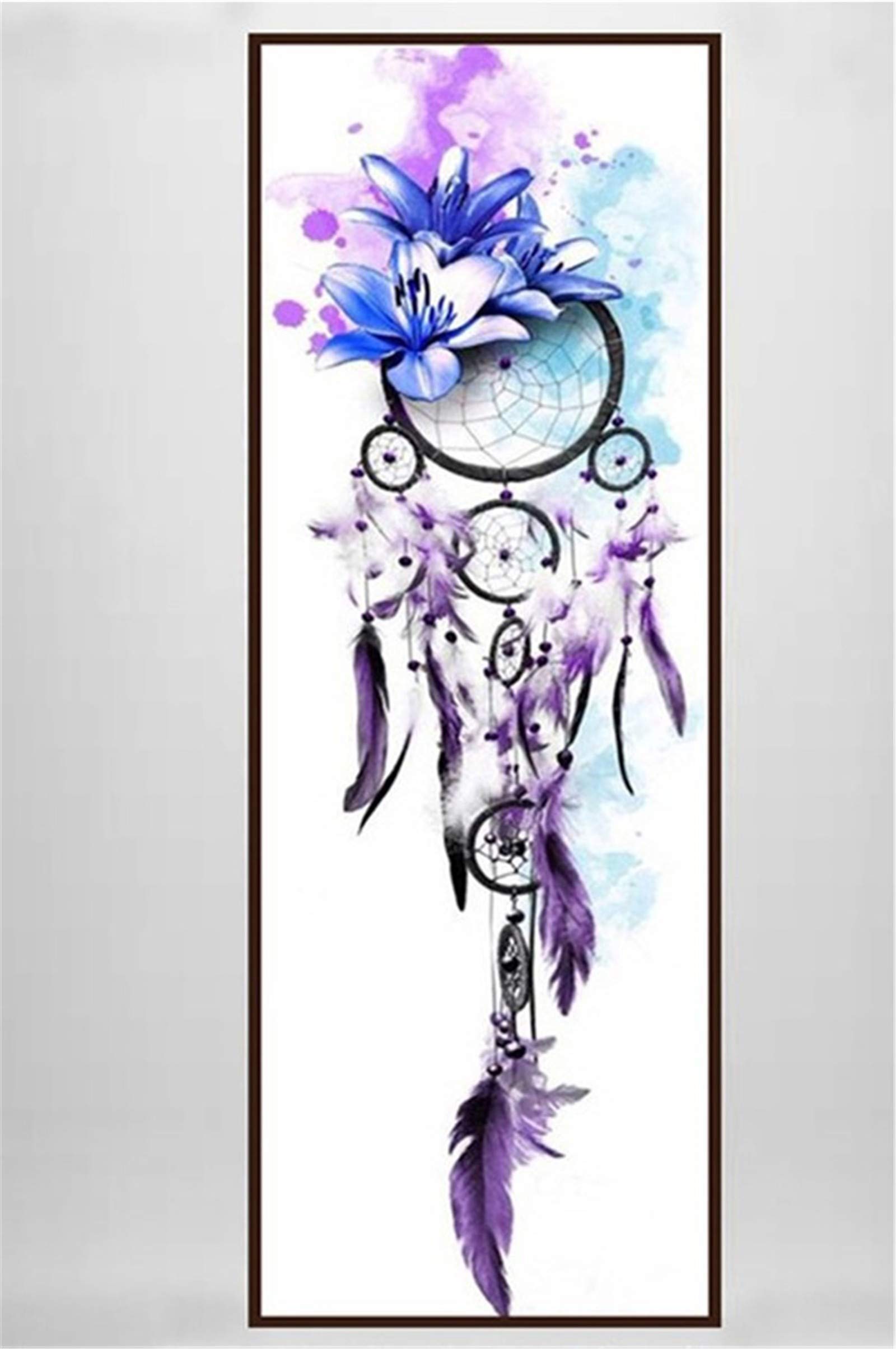 Diamant peinture complète grand format pour anti-stress adulte plume 5D