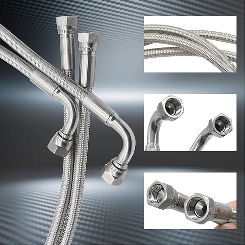 Miniatura 5 de 52 pulgadas 6AN SS trenzado transmisión líneas de manguera refrigerante, para Chevy Ford Mopar GM GMC Buick Cadillac coches y camiones reemplazar