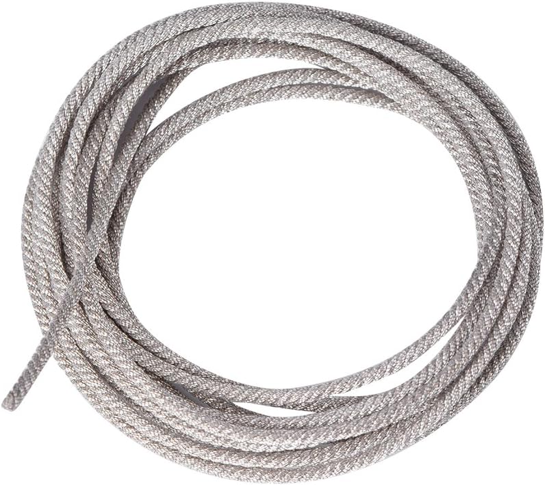 Oumij 32 Strand High Temperature Resistant Twisted Silver Speaker Lead Wire (2 Meters) for 18 Inch Speakers and Subwoofers