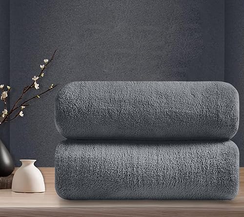 Vista 243 de Juego de toallas de microfibra de 8 piezas, 2 toallas de baño, 2 toallas de mano, 4 toallas pequeñas, toalla de baño extra grande para baño, hotel