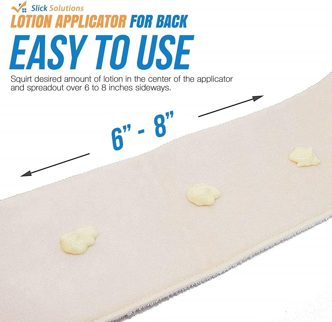 Slick- Lotion Applicator for Your Back - Easy Application of Lotions and Creams - Smooth and Even Application to Entire Back - Sunscreen Applicator for Back : Health & Household