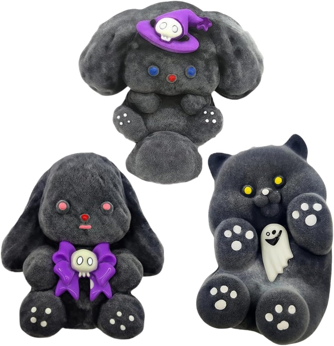 TIM CHESS ハロウィンかわいいスクイーズおもちゃ 3個 スーパーソフトアニマルスクイーズおもちゃ スティッキースクイーズ ス