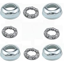 Silver 4PCS Bicycle Front Hub Cups 5/16inch Bicycle Accessories Bike 3/16inch Ball Bearing Retainermountain Bike Bearing hub for Mountain Bikes