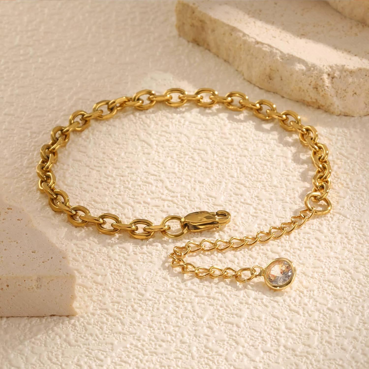 18K Gold Plated Bangle Bracelet Set for women,Cubic Zirconia Classic Stainless Steel Adjustable Gold Tennis Love Bracelets Stack for women and men - Image 5