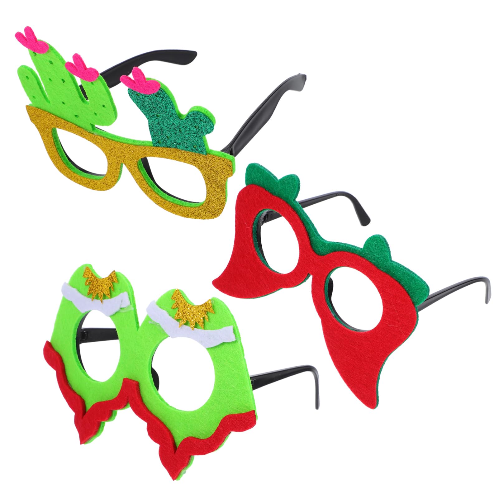 FOMIYES 3pcs Colorful Party Sunglasses For Adults Comfortable Novelty Eyewear Accessory For Summer Parties Fiesta And Photo Props