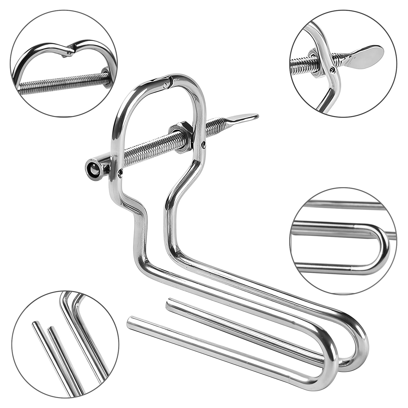 Anal Expander Adjustable Vaginal Expander Metal Anal Butt Plug BDSM Anus Dilator Anal Sex Toys for Men Women Anus Stretcher