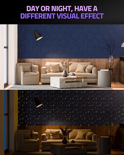 Miniatura 3 de ZenSonic Paquete de 12 paneles de espuma autoadhesivos a prueba de sonido para paredes de 12 x 10 x 0.4 pulgadas, paneles acústicos hexagonales con