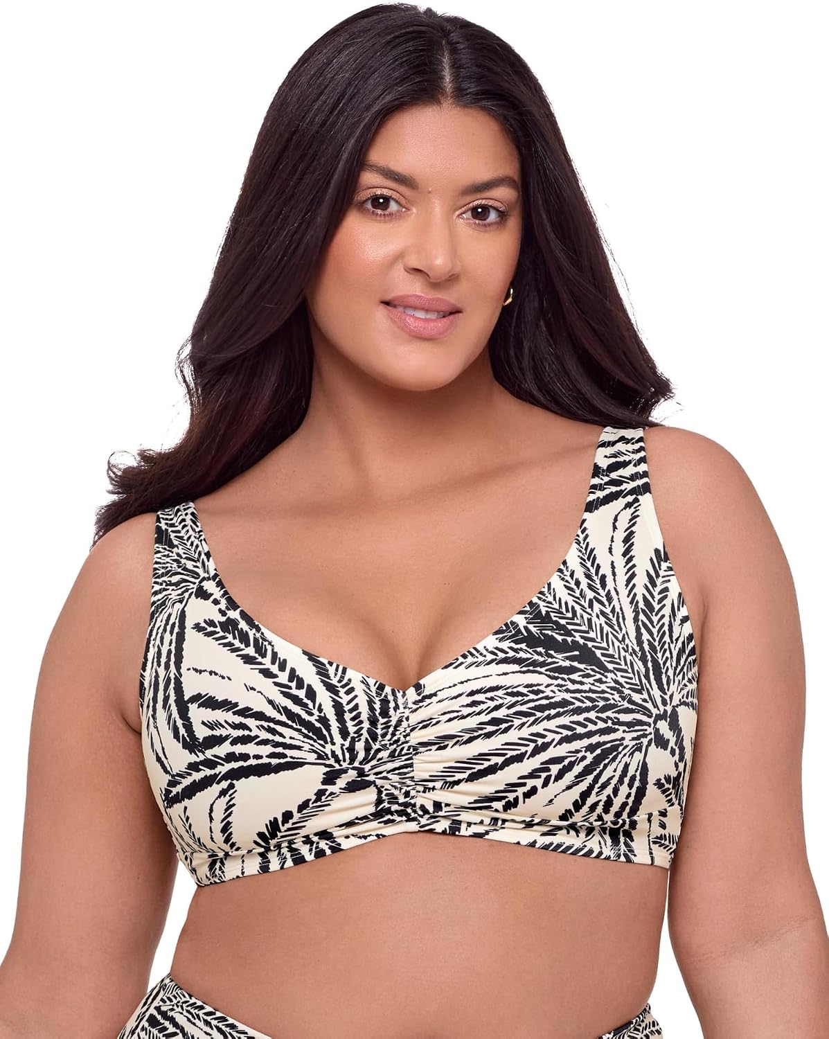 S3 Swim Womens Supportive Banded Cinch Front Bikini Top