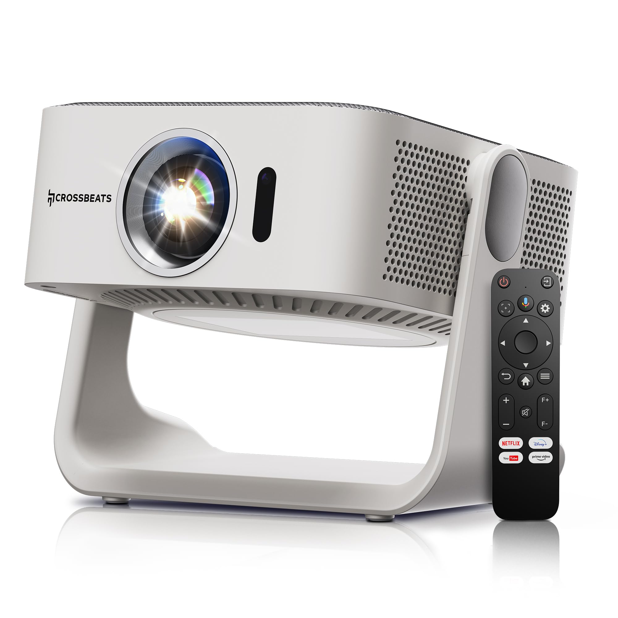 Crossbeats Lumex Aura Projector Supports 4K, Google TV Official with Netflix,Android 14, 1080p Native, 1000 ANSI, WiFi, 300'' Smart Mini Projector for Room, Portable Home Theater Cinema-picture-16