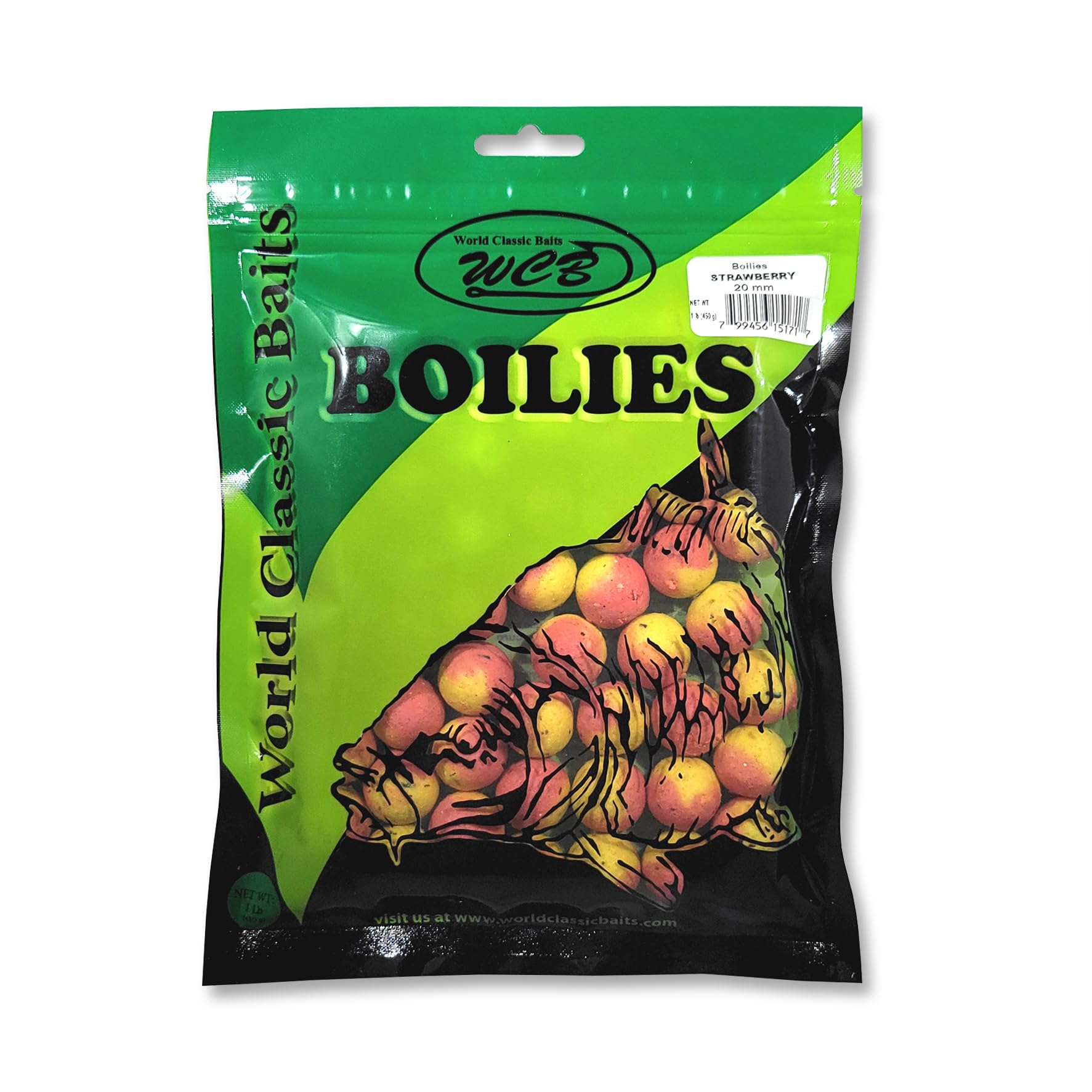 WCB Carp Baits High Protein Boilies 20 mm 1 lb Bag - Carp Bait - Ideal for Carp Fishing