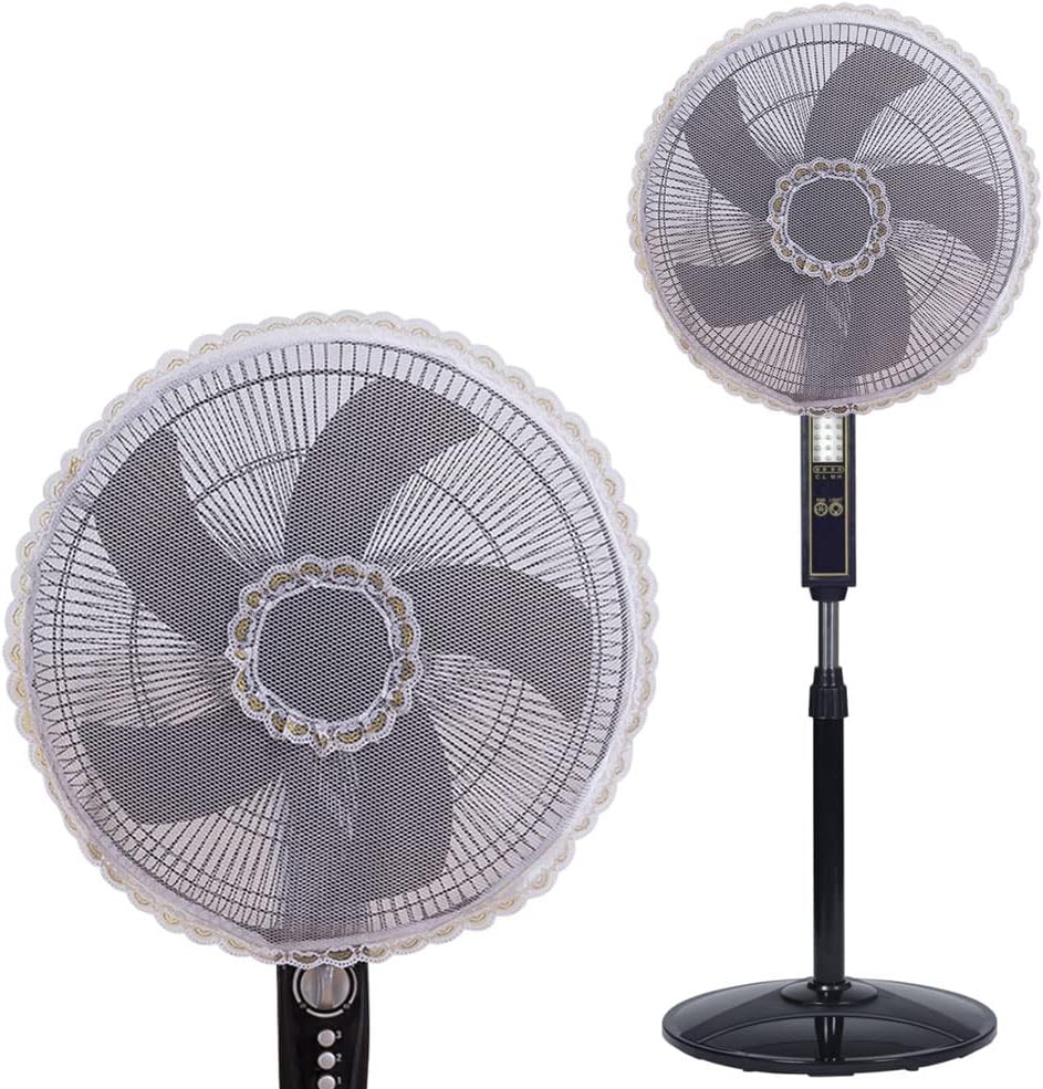 2 Pack Summer Fan Safety Protection Cover, Round Electric Fan Guard, Kid Baby Finger Protector, Anti-Pinch Hand Mesh Net for Pedestal and Standing Floor Fans