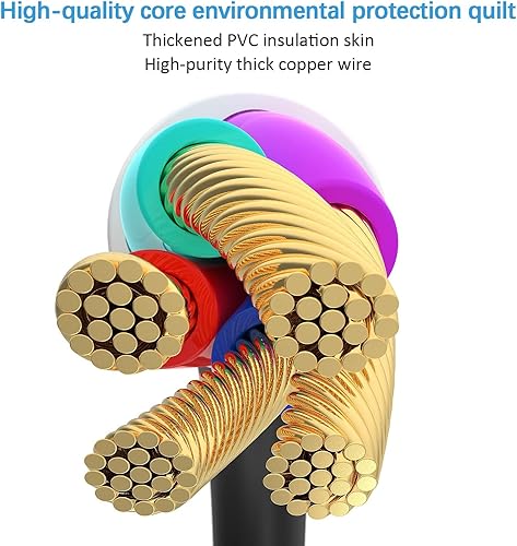 Miniatura 15 de Cable de extensión de alimentación CC, cable de extensión de 12 V CC de 0.083 in x 0.217 in, cable de alimentación macho a hembra, para cámara