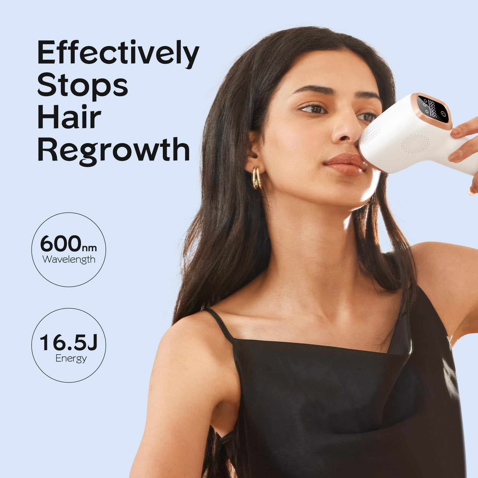 INNZA IPL Hair Removal with Ice Cooling Care Function for Women,Long-Lasting Results,999,999 Flashes Painless IPL Hair Remover, Hair Removal Device for Armpits Legs Arms Bikini Line