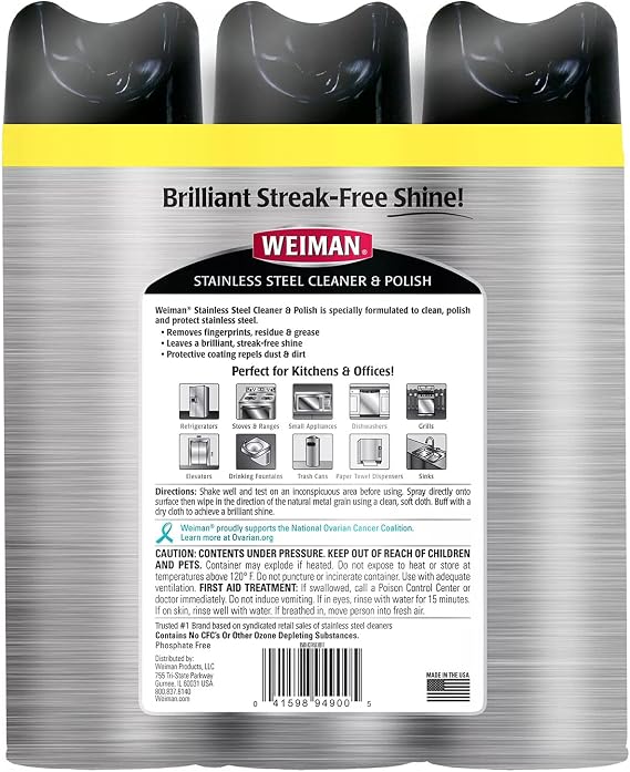 Weiman Stainless Steel Cleaner & Polish (17oz.,3pk.)