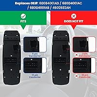 Vista 4 de Interruptor de ventana Master Power de repuesto para Dodge Journey 2011-2016