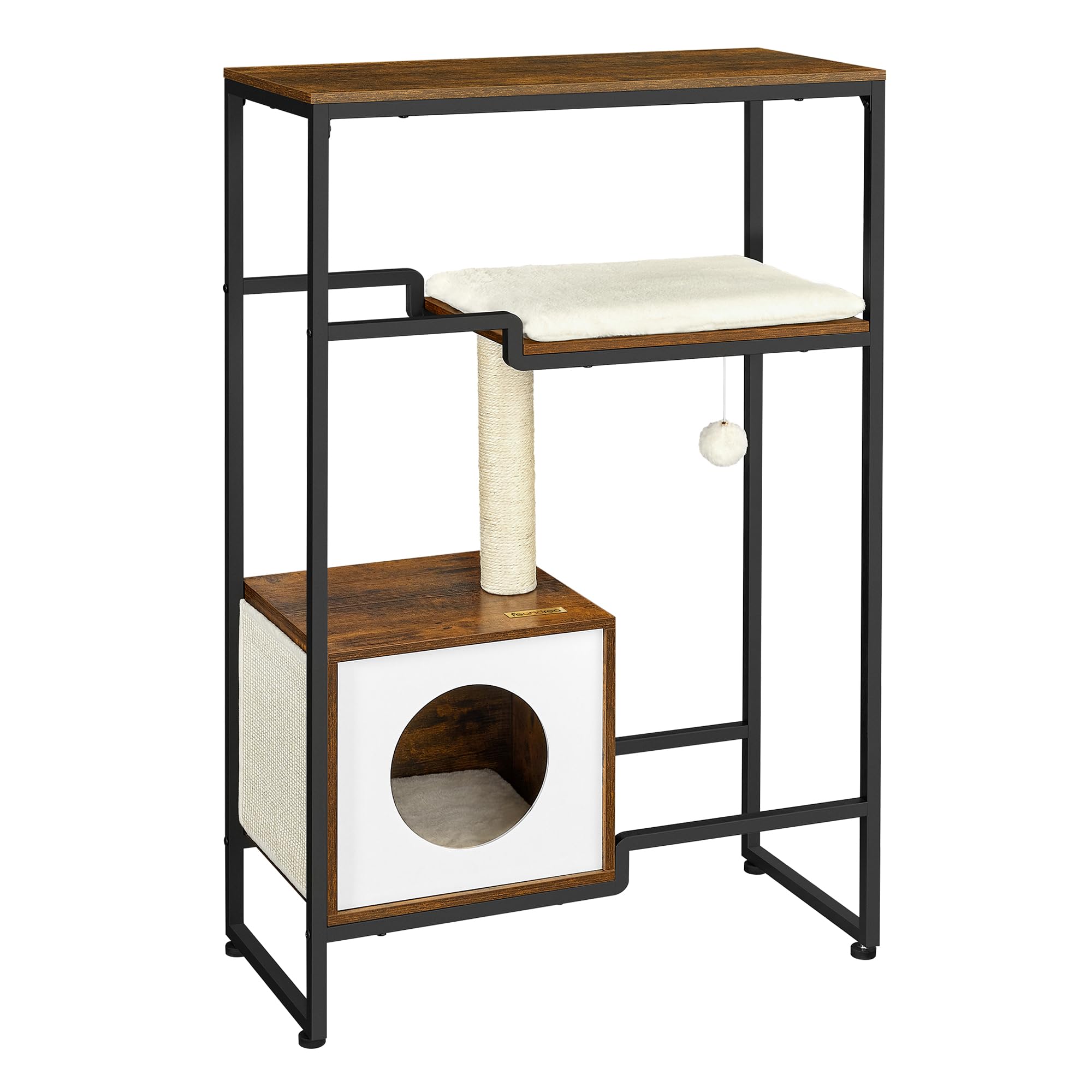 Feandrea Kratzbaum, Katzenbaum, 2-in-1-Möbel, vintagebraun PCT112X01