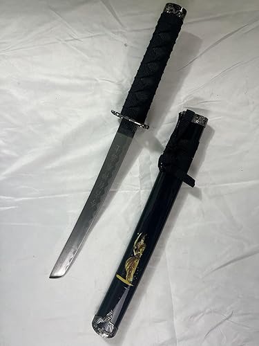 Miniatura 5 de Kinstore Juego de espada samurái japonesa tradicional hecha a mano de 3 piezas con soporte de exhibición. Katana, Wakizashi, espadas Tanto. Dragón