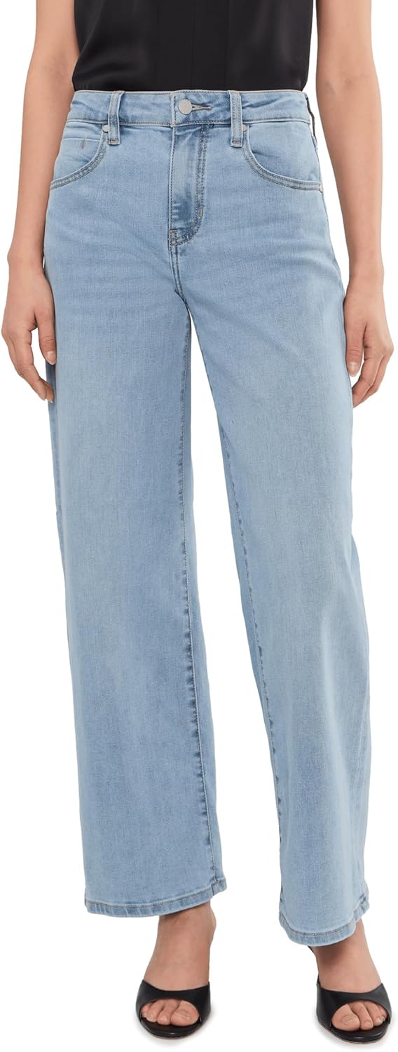 Liverpool Womens Stride Mid-Rise Wide Leg Jeans