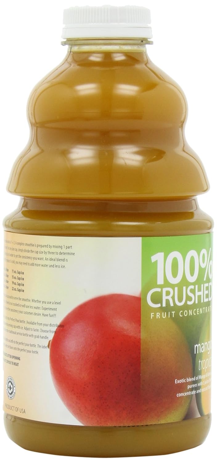 Dr. Smoothie 100% Crushed Fruit Smoothie, Mango Tropics, 46-Ounce Bottles (Pack of 2)