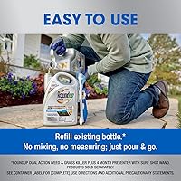 Vista 9 de Roundup Eliminador de malezas y hierba de doble acción más recambio preventivo de 4 meses, 1.25 galones (paquete de 2)