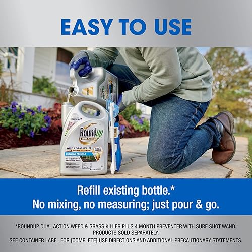 Miniatura 9 de Roundup Eliminador de malezas y hierba de doble acción más recambio preventivo de 4 meses, 1.25 galones (paquete de 2)