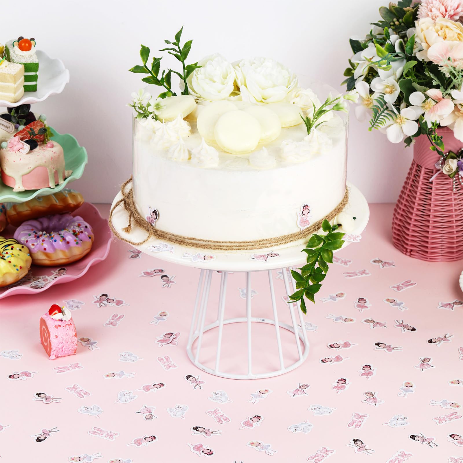 2pcs Bannières De Danseuse De Ballet, Rose Décorations Fête De Ballerine Guirlande De Danseuse De Ballet à Suspendre Décorations D'anniversaire Sur Le Thème Du Ballet Fournitures De Fanions