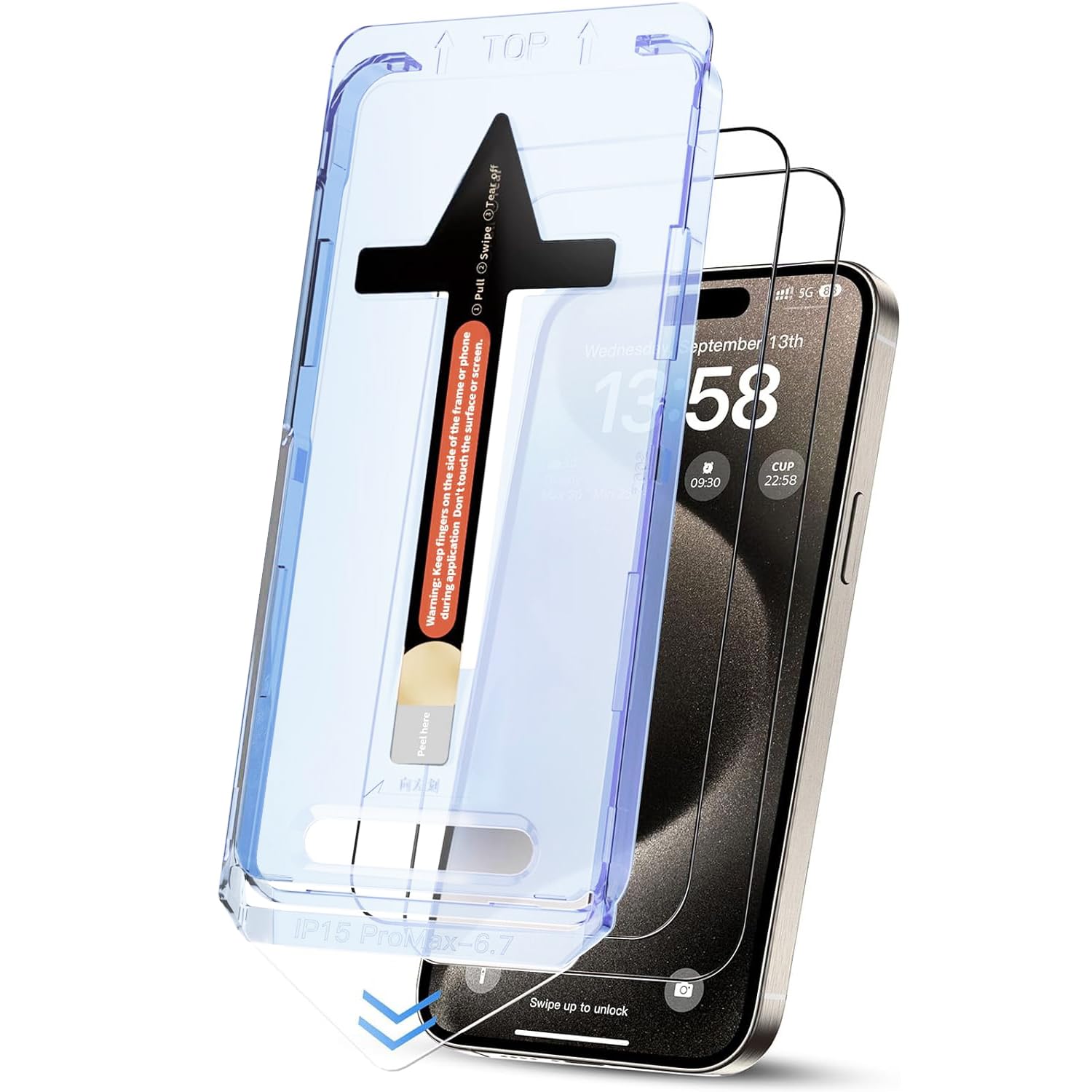 for iPhone 16 Pro Max Screen Protector, Military Grade Shatterproof 9H+ Tempered Glass, Auto Dust-Removal Installation, Full Coverage, HD Clear, Anti-Scratch, Anti-Fingerprint, No Bubble