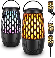 Boopp Outdoor Speakers with Lights - Waterproof Bluetooth Portable Speaker, HD Stereo Sound, Multi-Sync 100 Speakers, 2 Pack for Patio Pool Camping