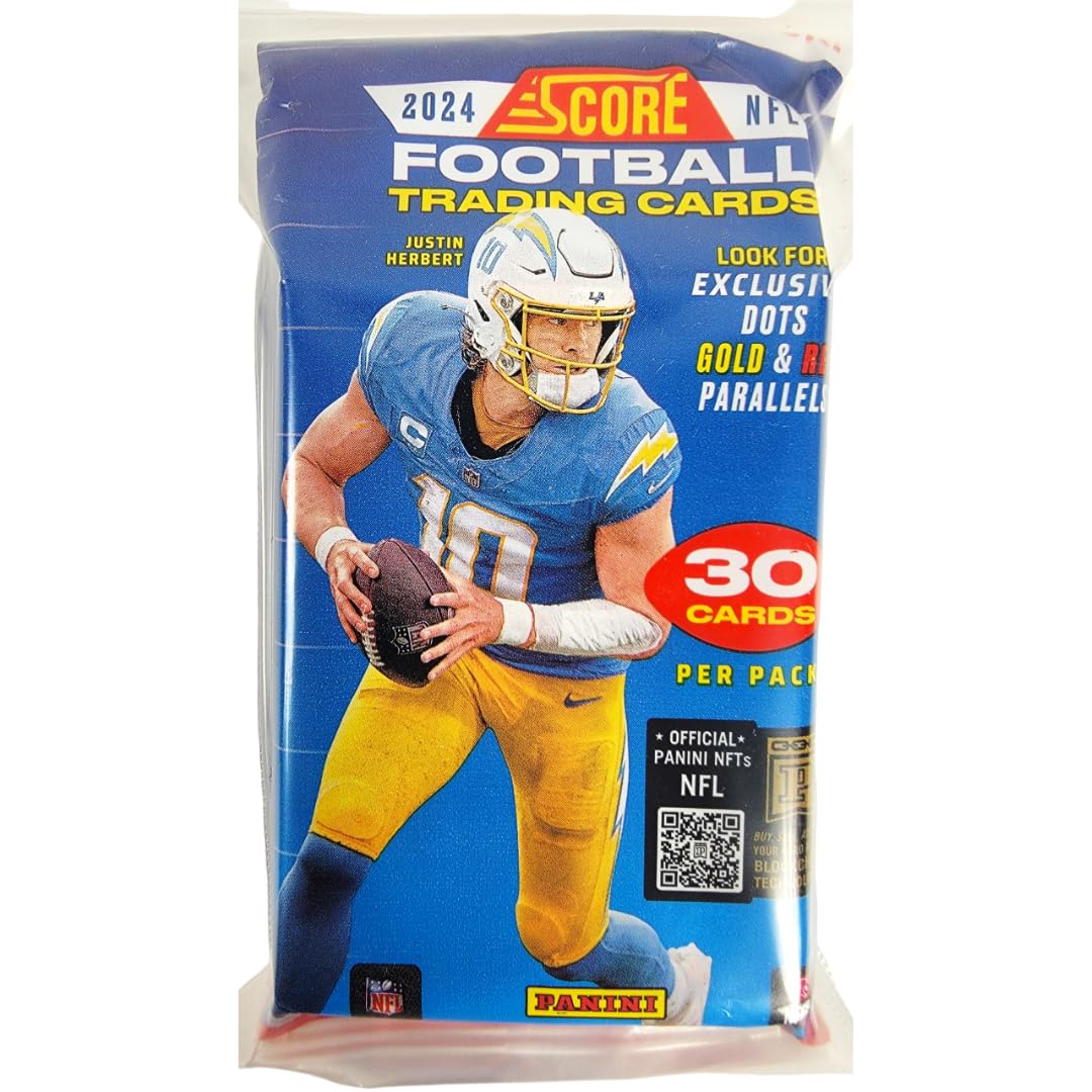 2024 Panini Score Football NFL Jumbo Value Pack with 30 Trading Cards + Toploader + STREETCARDS Magnet!