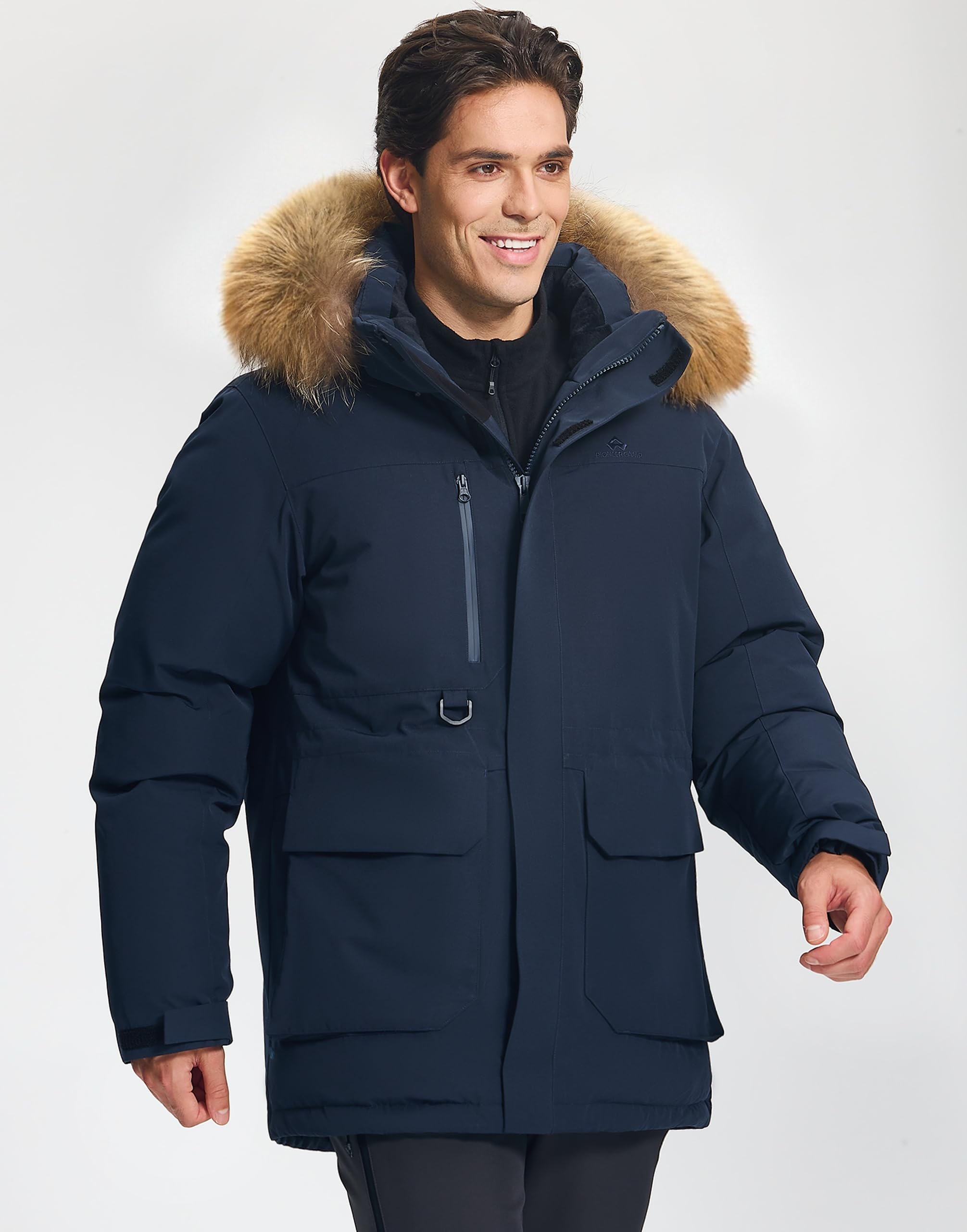 Pioneer Camp Herren Winterjacke Parka – Warm Wasserdicht für Outdoor & Alltag