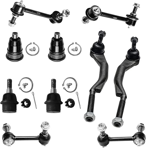 Miniatura 265 de Detroit Axle - Kit de extremo delantero de 14 piezas para Hyundai Tucson 2005-2009 Kia Sportage 2005-2010 2 brazos de control inferiores, 2 rótulas