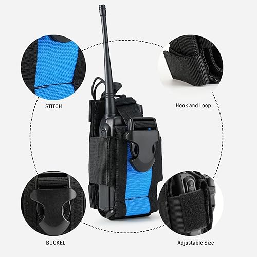 Miniatura 29 de VIPERADE MOLLE - Funda de radio universal para walkie talkie para cinturón y chaleco, soporte de radio táctico para Baofeng, Motorola Beige Bronceado