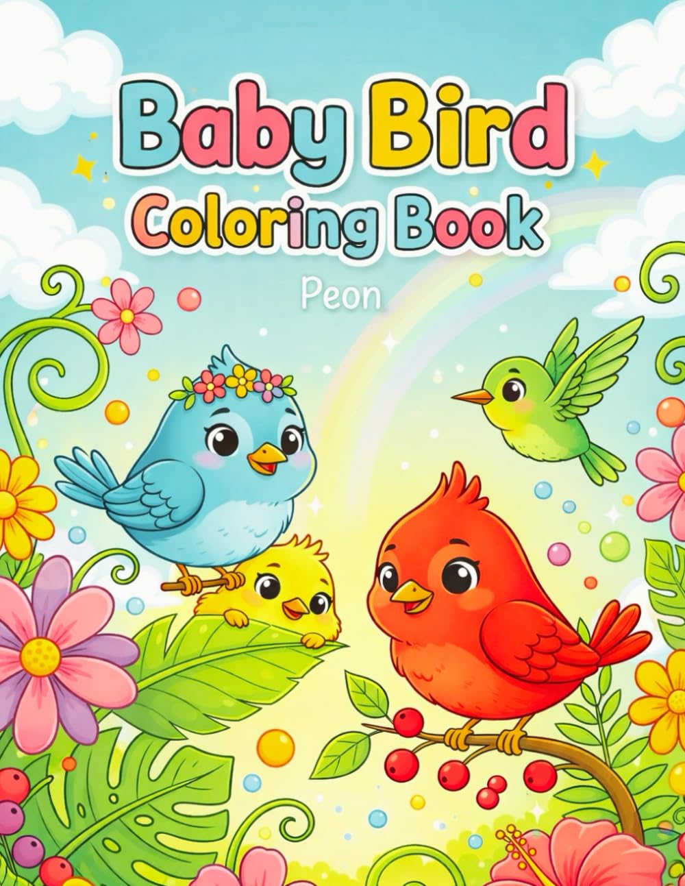 Baby Bird Coloring Book: Let your creativity take flight!