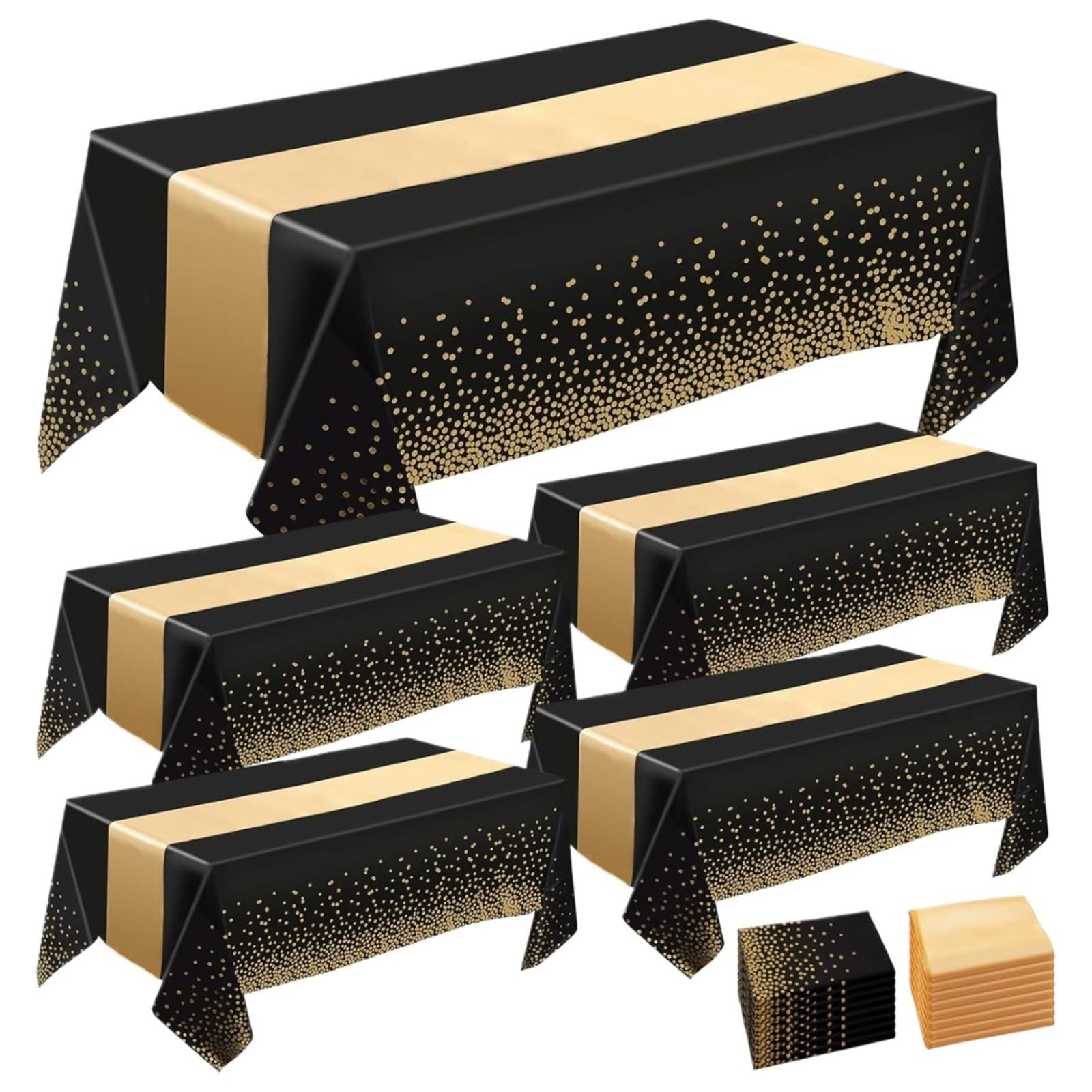 Satin Table Runners 2pcs/set Disposable Plastic Tablecloths
