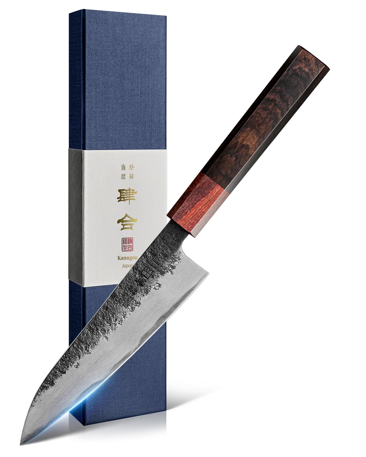 Paring Knife 5.3 inch Japanese Petty Knives, AUS-8 Alloy Steel Kitchen Utility Knife with Red Sandalwood and Eboy Wood Handle, Fruit Peeling Knife with Premium Box (WA Series)