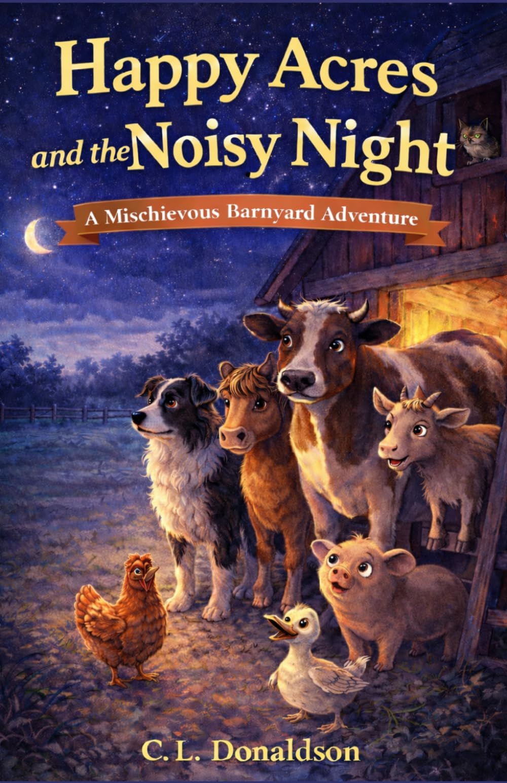 Happy Acres and the Noisy Night: A Mischievous Barnyard Adventure (Happy Acres Adventures)