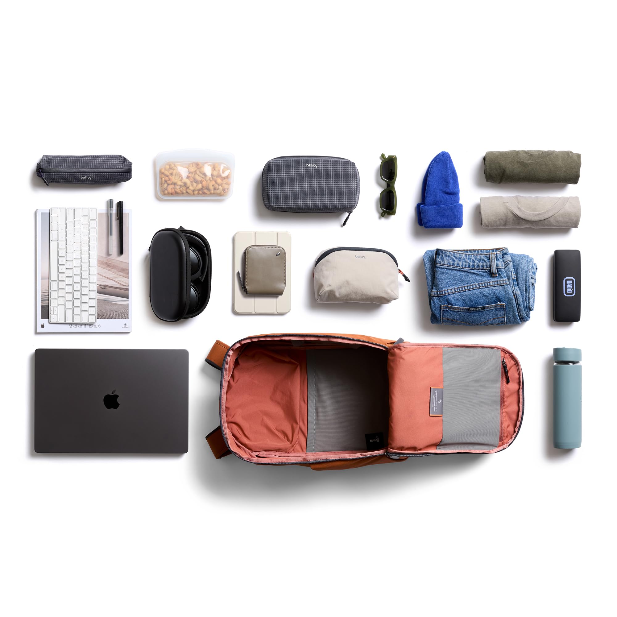 Bellroy Transit Workpack (Sac à dos Nomade 26 L, pour ordinateur portable jusqu'à 16", accessoires hi-tech, tenue de sport, paire de chaussures, gourde, objets du quotidien) - Bronze