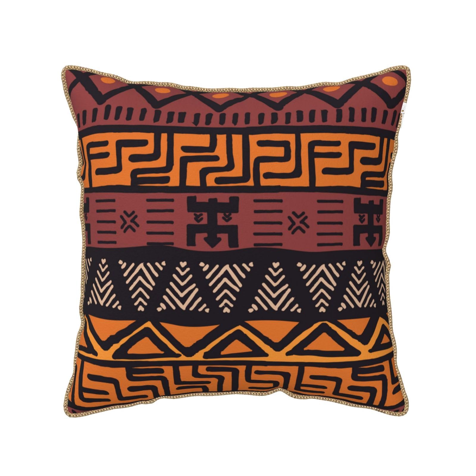 Housse de coussin velours tribal confortable pour embellir un canapé usé